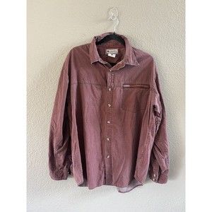 Columbia Vertex Button Up Shirt Mens XL Long Sleeve Check Outdoor Burgundy